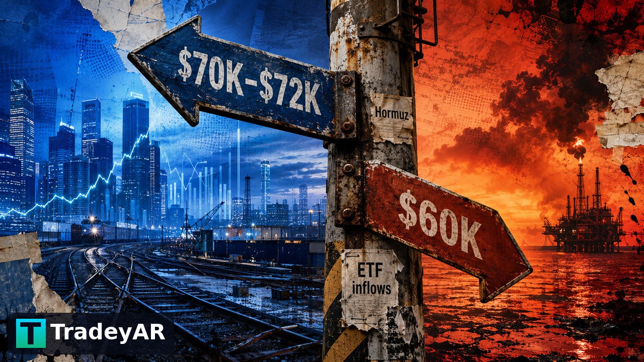 بیت‌کوین در آستانه شکست ۷۰ هزار یا سقوط به ۶۰ هزار دلار با تنش‌های تنگه هرمز